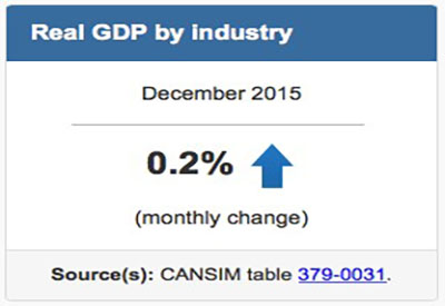 GDP Rises 0.2% in December