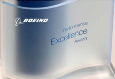Brady Receives Boeing Performance Excellence Award