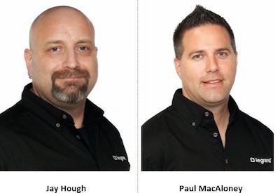 Jay Hough and Paul MacAloney have joined the Legrand team in Canada