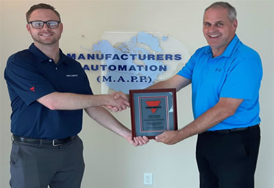 Manufacturers Automation Inc., Awarded Outstanding Distributor Achievement Award for 2017