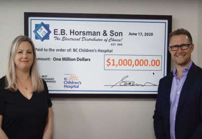 E.B. Horsman & Son Donates a Cumulative Total of $1 Million to BC Children’s Hospital Foundation