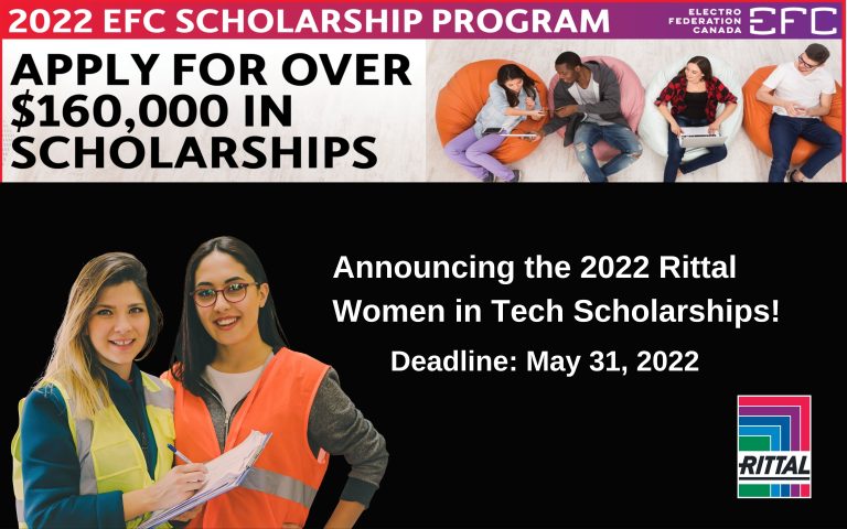 ‘Rittal Advancing Women in Tech’ EFC Scholarship 2022:  Application Deadline May 31, 2022
