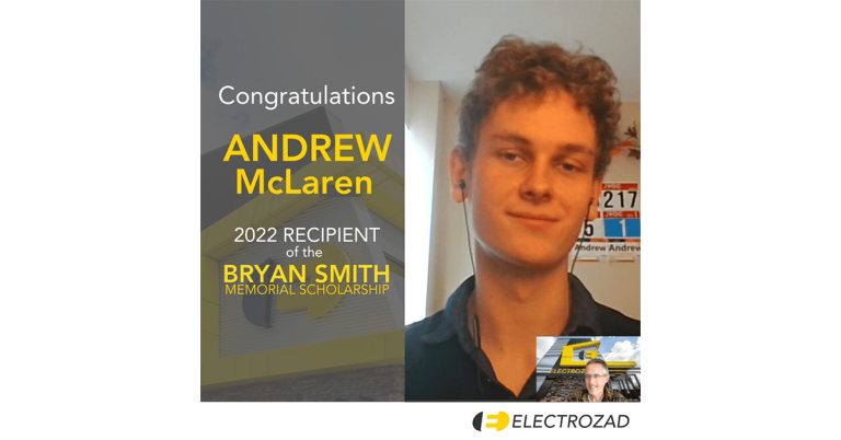 Andrew McLaren Wins 2022 EFC Scholarship Award From Electrozad