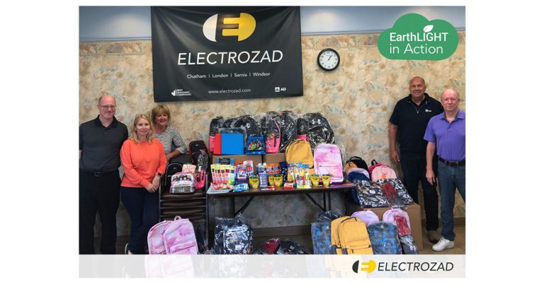 Electrozad London Staff Organize EarthLIGHT in Action Back-to-School Drive