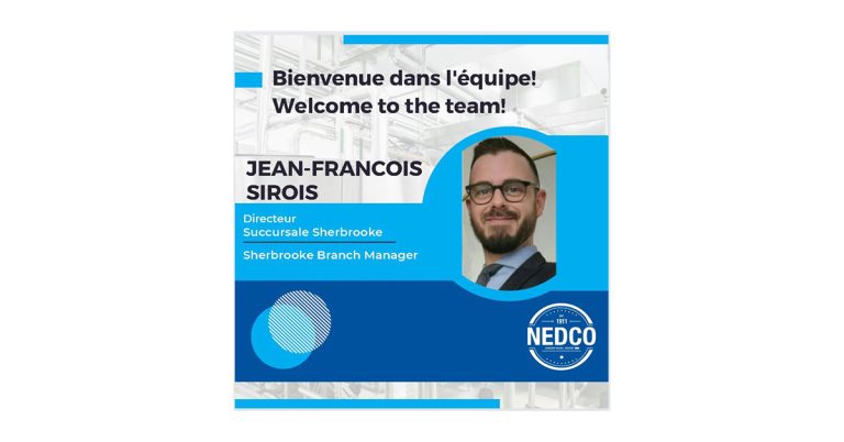 Nedco Welcomes Jean-Francois Sirois as New Sherbrooke Branch Manager