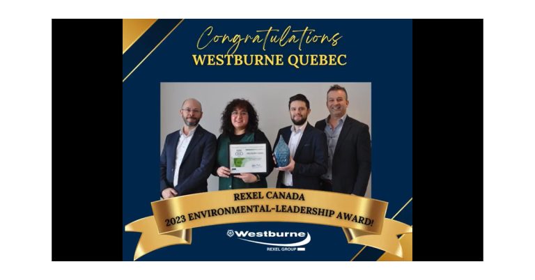 Westburne Quebec Receives Rexel Canada Environmental Leadership 2023 Award