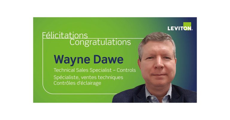 Wayne Dawe Appointed Technical Sales Specialist for Lighting Controls in Ontario