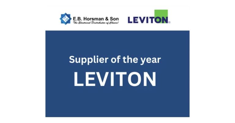 Leviton Canada Receives E.B. Horsman’s Prestigious “Supplier of the Year” Award for 2023