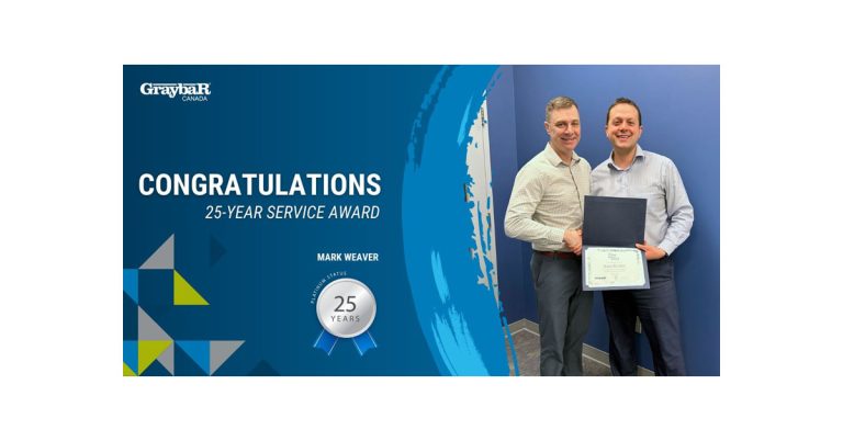 Graybar Canada Congratulates Mark Weaver for 25 Years of Service