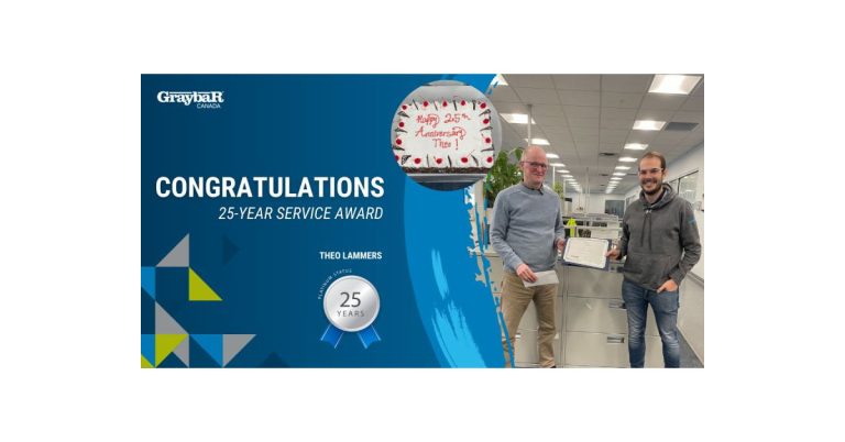 Graybar Canada Congratulates Theo Lammers for Quarter Century of Dedication