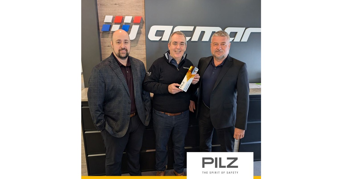 Jacmar Awarded Distributor of the Year 2024 by Pilz Canada