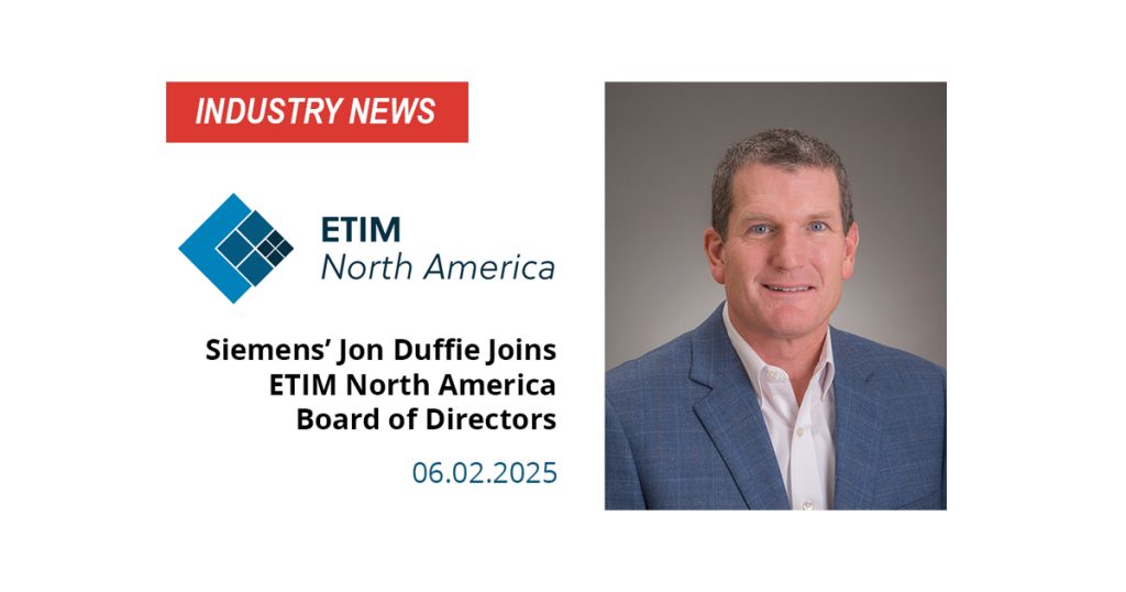 Jon Duffie of Siemens Joins ETIM North America Board of Directors