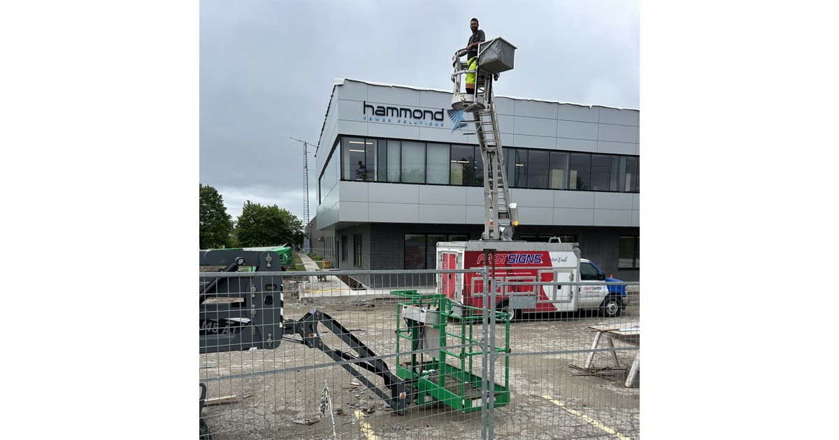 Hammond Power Solutions Updates Head Office Sign and Nears Complete Renovation