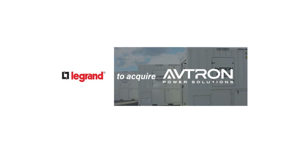 Legrand Signs Definitive Agreement to Acquire Avtron Power Solutions