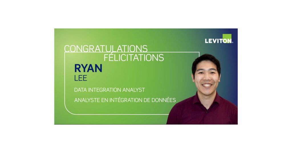 Leviton Canada Announces Ryan Lee as New Data Integration Analyst