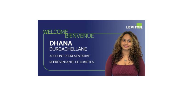 Leviton Canada Welcomes Dhana Durgachellane as New Account Representative