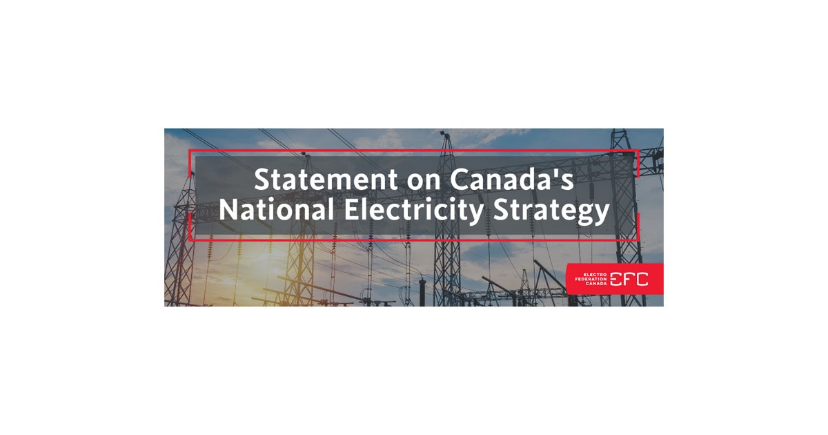 EFC’s Statement on Canada’s National Electricity Strategy