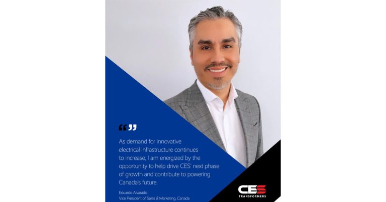 CES Transformers Welcomes Eduardo Alvarado as New Vice President of Sales & Marketing, Canada