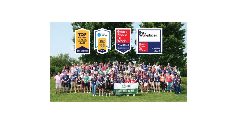 AD Recognized Across North America with Multiple Workplace Honors in 2026