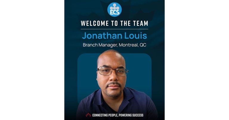 ECS Electrical Cable Supply Welcomes Jonathan Louis as New Branch Manager in Montreal