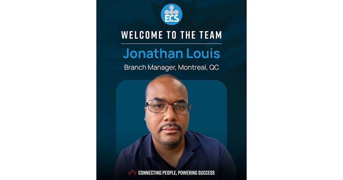 ECS Electrical Cable Supply Welcomes Jonathan Louis as New Branch Manager in Montreal