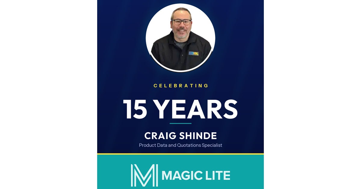 NSL & Magic Lite Congratulate Craig Shinde on 15 Years