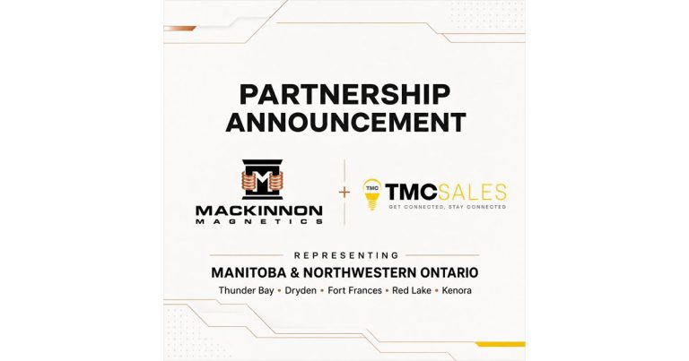 MacKinnon Magnetics Announces Partnership with TMC Sales in Manitoba and Northwestern Ontario