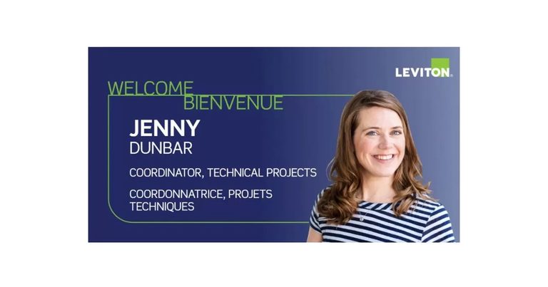 Leviton Canada Announces Jenny Dunbar as a New Technical Projects Coordinator
